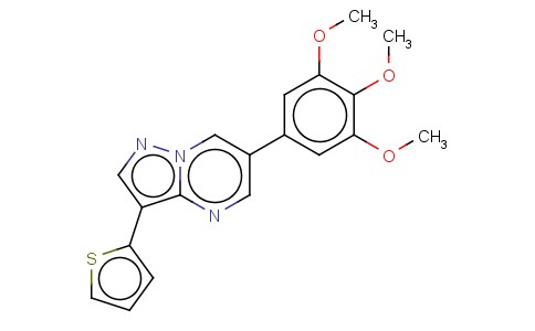 3-THIOPHEN-2-YL-6-(3,4,5-TRIMETHOXY-PHENYL)-PYRAZOLO[1,5-A]PYRIMIDINE
